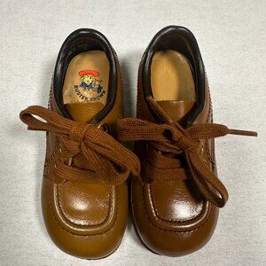 Buster Brown Rocky Brown Leather Shoes Vintage Size 6.5 Baby